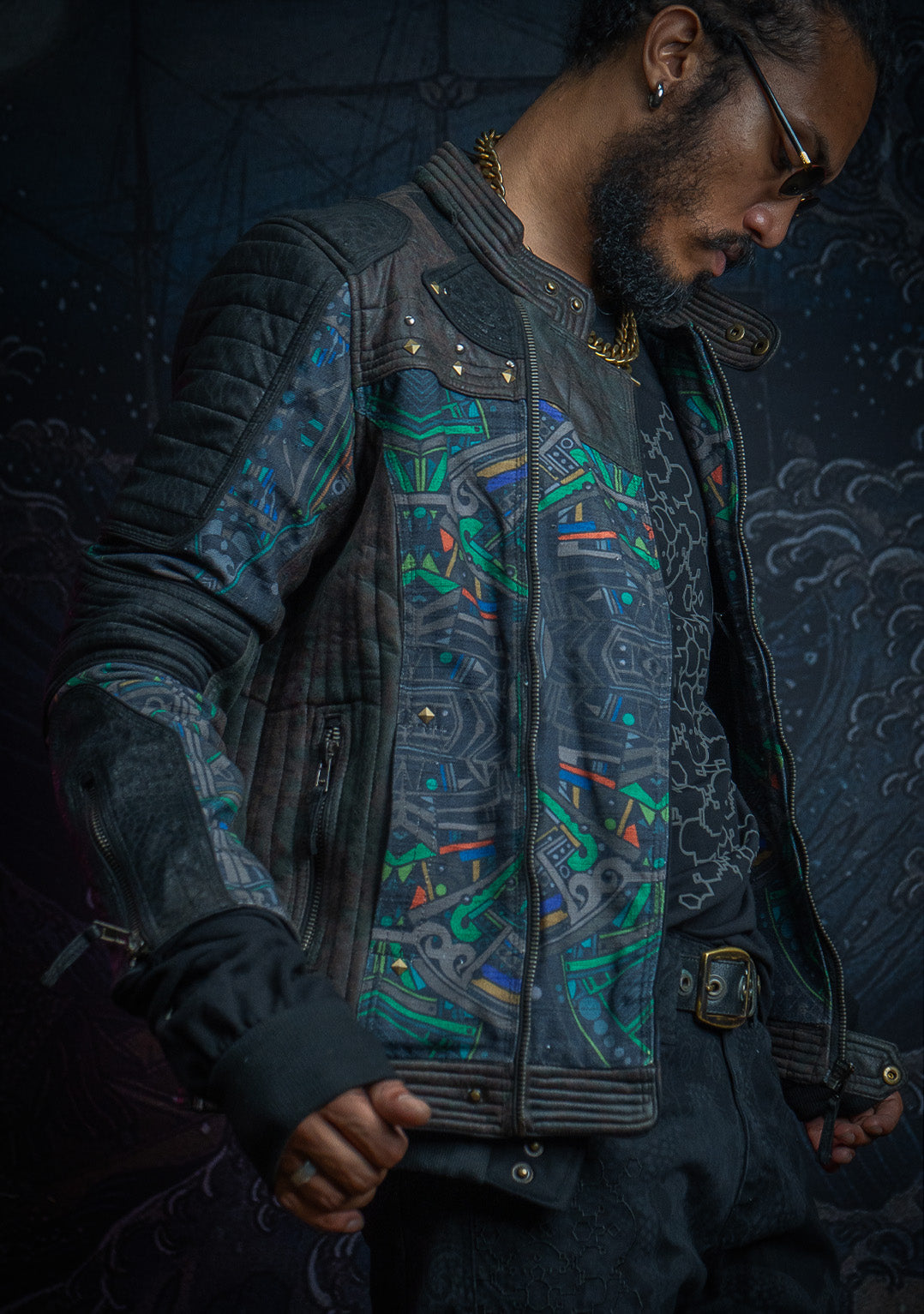 Jacket Men SAMURAI SHAMAN / Fake Leather / Waterproof Linen - POPPYFIELDS